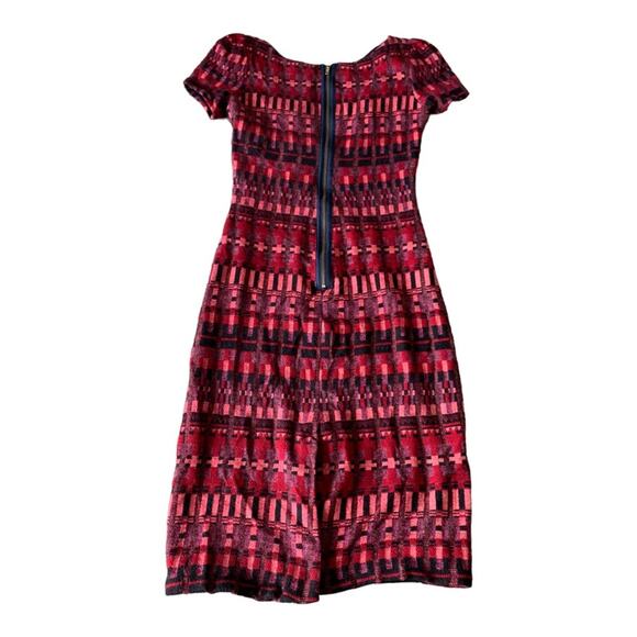 Korovilas anthropologe womens large isabell dress burgundy picasso print red woo - Picture 4 of 16